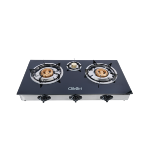 3 BURNER GLASS TOP GAS STOVE